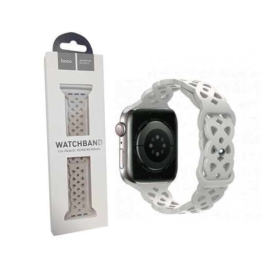 Bracelete Hueca de Silicona Hoco WA09 para iWatch (42/44/45/49mm) Color de la Estrella